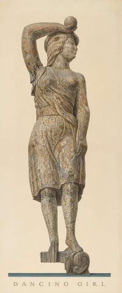 Circus Wagon Figure Dancing Girl