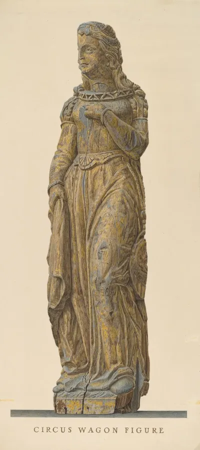 Circus Wagon Figure Medieval Lady 2