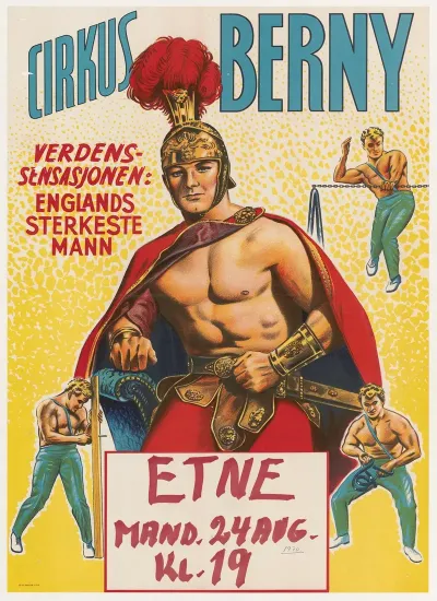Cirkus Berny Verdenssensasjonen Englands Sterkeste Mann Etne Mandag 24 August 1970
