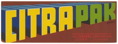Citrapack Brand Citrus Label