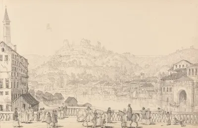 City Of Verona And Castle Of San Pietro From Another Bridge