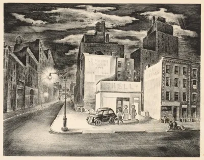 Cityscape With Gas Station