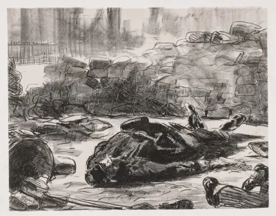 Civil War Scene Of The Commune Of Paris