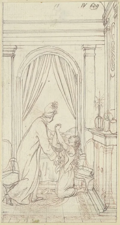 Clarissa Kneels To The Right