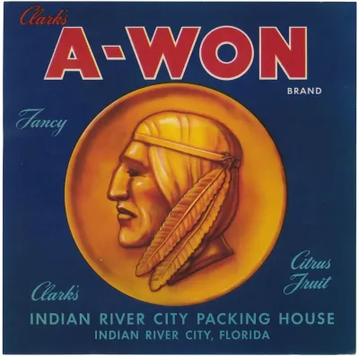 Clarks A Won Brand Fancy Citrus Fruit Label