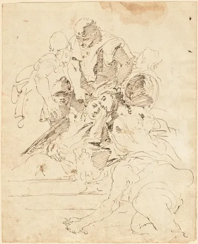 Classical Figures Gathered Around An Urn