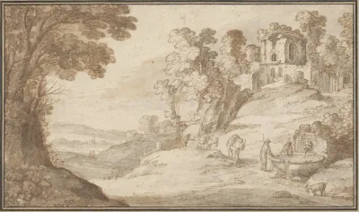 Classical Landscape With A Fountain