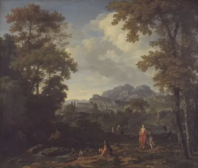 Classical Landscape With Diana And Her Nymphs