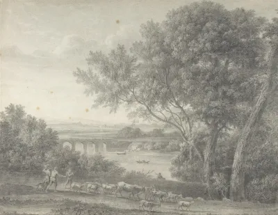 Classical Landscape With Herdsmen In The Foreground