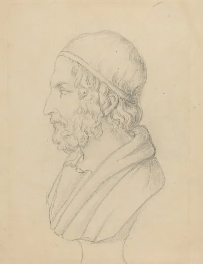 Classical Portrait Bust Of A Bearded Man