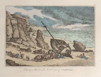 Clearing A Wreck On The North Coast Of Cornwall