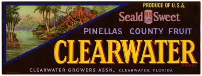 Clearwater Brand Fruit Label