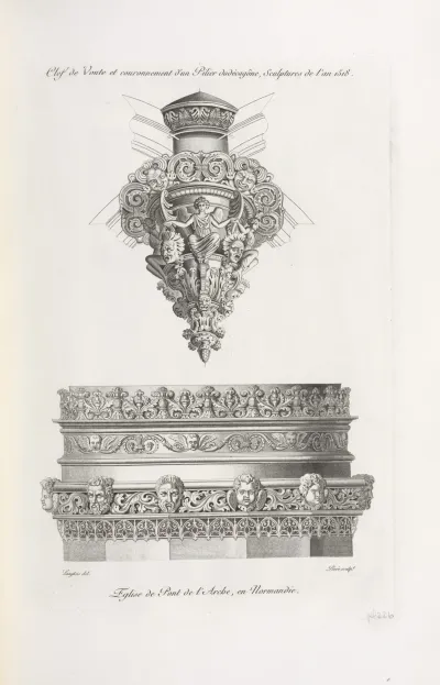 Clef De Voute Et Couronnement Dun Pilier Dodecagone Sculptures De Lan 1518