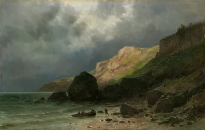 Cliff In Dinard Near St Malo Brittany