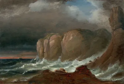 Cliffs By The Coast Of Northern Norway