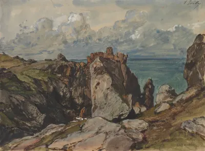 Cliffs By The Sea At Cezembre Brittany