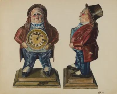 Clock Toby Front And Side View