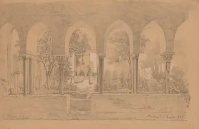 Cloister With Arcade Gallery In Amalfi