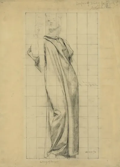 Clothed Study For Female Figure Of Architecture