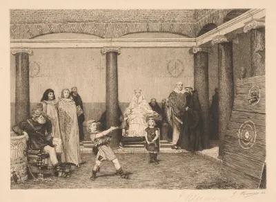 Clotilda Wife Of Clovis Instructing Her Children