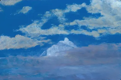 Cloud Study With Mountain Peak
