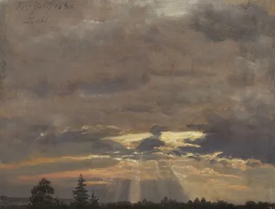 Cloud Study With Sunbeams