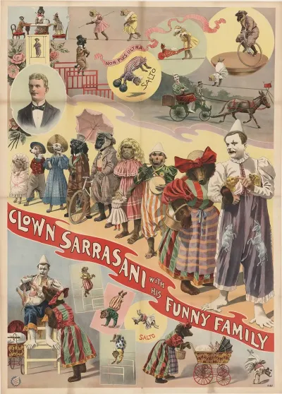 Clown Sarrasani With His Funny Family