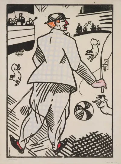 Clown With Dogs Le Clown Aux Chiens