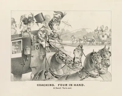 Coaching Four In Hand A Swell Turn Out