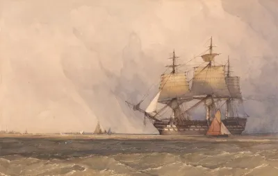 Coast Scene With Shipping