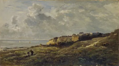 Coastal Landscape In Normandy Villerville Sur Mer