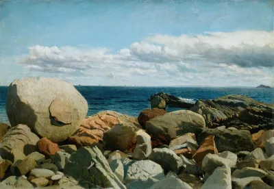 Coastal Rocks Nahant A Sketch