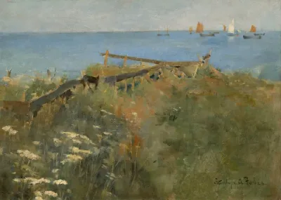 Coastal Scene With Fishing Boats
