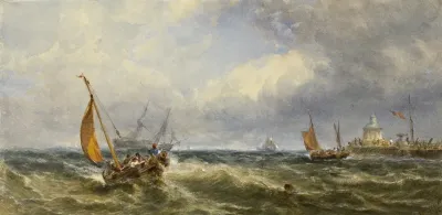 Coastal View With Shipping
