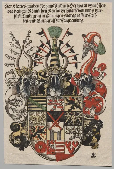 Coat Of Arms Of John Frederic Elector Of Saxony Called The Magnanimous
