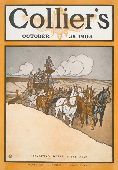 Colliers October 3rd 1903 Harvesting Wheat In The West