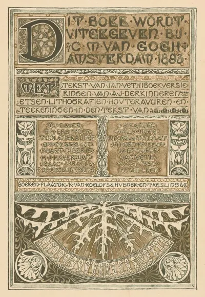 Colofon Van Gedenkboek Keuze Tentoonstelling Van Hollandsche Schilderkunst Uit De Jaren 1860 1892 Gehouden Te Amsterdam In Arti Et Amicitiae