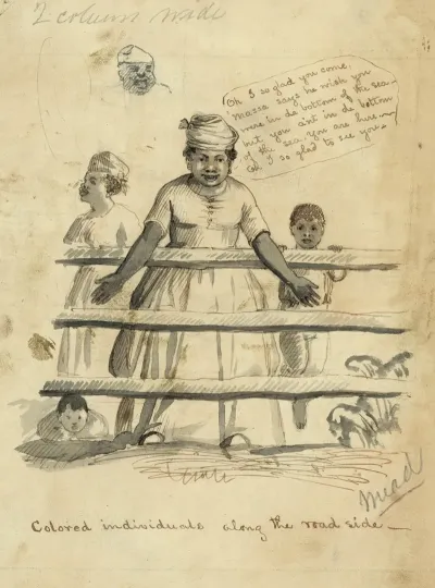 Colored Individuals Along The Road Side