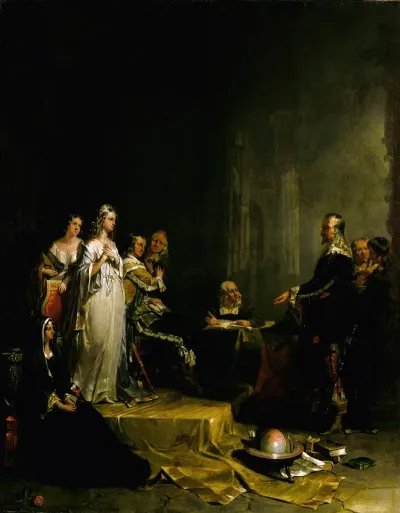 Columbus Before The Queen