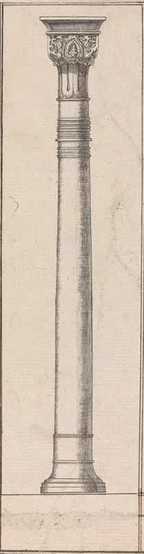 Column Of The Court Of Lions
