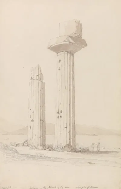 Columns In The Island Of Aegina Temple Of Venus