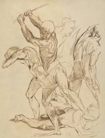 Combat Of Nude Men After Raphael