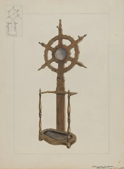 Combination Hat Rack And Umbrella Stand