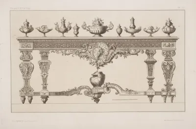 Combined Designs For A Table And Nine Designs For Urns