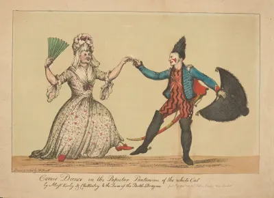 Comic Dance In The Popular Pantomime Of The White Cat By Messrs Kirby Chatterley To The Tune Of The Bold Dragoon