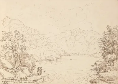 Commencement Of The Rapids Taken From The Bridge September 1841