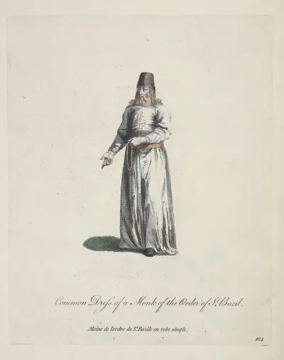 Common Dress Of A Monk Of The Order Of St Bazil Moine De Lordre De St Bazill En Robe Simple