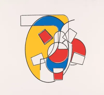 Compositie Met Ovaal En Rechthoeken