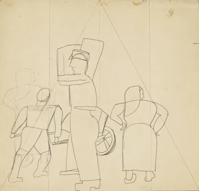 Compositie Van Figuren In Een Driehoek