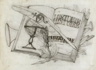 Composition Comprenant Un Volume De Lhistoire Universelle Dessin Pique Pour Le Report